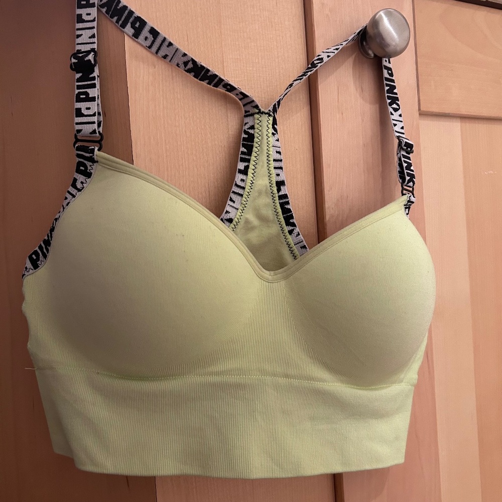 PINK Victoria’s Secret Sports Bra XS Light Green